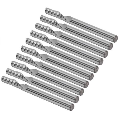 Fafeicy 10pcs 2.0mm Tungsten Steel End Mill Cutter Spiral Flute CNC Bit for Wood Acrylic Plastic (شفرة واحدة) in Kuwait