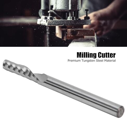 Fafeicy 10pcs 2.0mm Tungsten Steel End Mill Cutter Spiral Flute CNC Bit for Wood Acrylic Plastic (شفرة واحدة) in Kuwait
