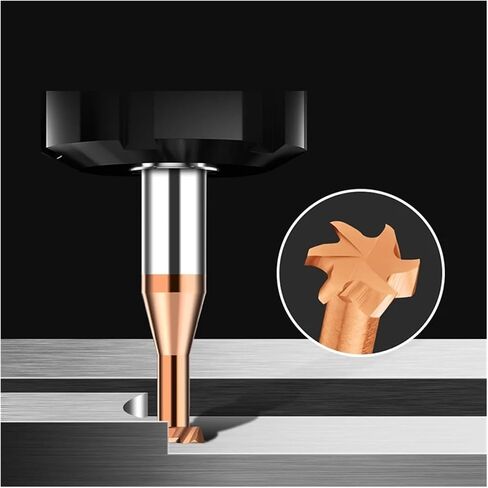 Carbide T Slot Milling Tools Metal Machining Tungsten Steel T-Groove End Mills 1PC (H3.0 ، غير مستقر-D5x50L) in Kuwait