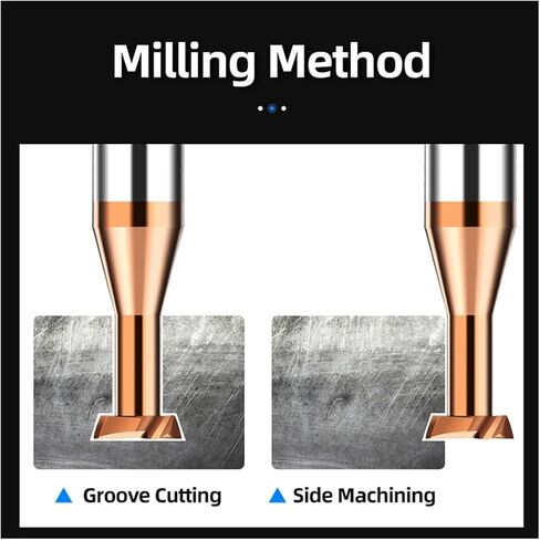 Carbide T Slot Milling Tools Metal Machining Tungsten Steel T-Groove End Mills 1PC (H3.0 ، غير مستقر-D5x50L) in Kuwait