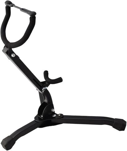 BESPORTBLE Saxophone Holder Portable Saxophone Display Rack for Alto Tenor Saxophones Durable Stand with Cushion Protection Black Sax Storage in Kuwait