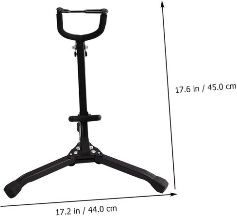 BESPORTBLE Saxophone Holder Portable Saxophone Display Rack for Alto Tenor Saxophones Durable Stand with Cushion Protection Black Sax Storage in Kuwait