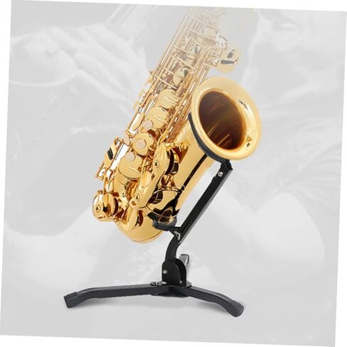 BESPORTBLE Saxophone Holder Portable Saxophone Display Rack for Alto Tenor Saxophones Durable Stand with Cushion Protection Black Sax Storage in Kuwait