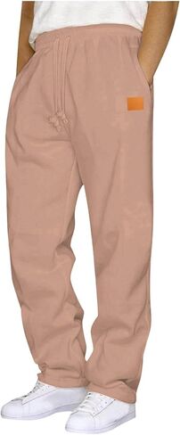 bmkbwo السراويل الفضفاضة السراويل الرجال ، اسحب على سروال رياضي رفيع الخصر على السراويل الرياضية للركض على السراويل المشي لمسافات طويلة مع جيوب in Kuwait