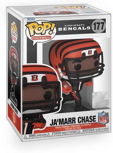 Football - Ja'Marr Chase Bengals Collectibles Vinyl Figure Bundle with Compatible Funko Pop Box Protector in Saudi Arabia