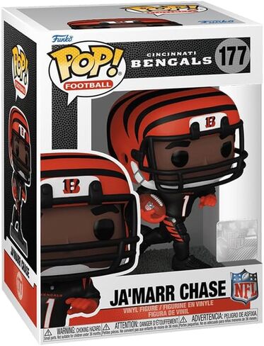Football - Ja'Marr Chase Bengals Collectibles Vinyl Figure Bundle with Compatible Funko Pop Box Protector in Saudi Arabia