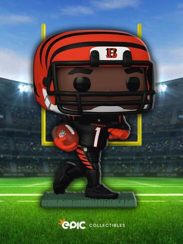 Football - Ja'Marr Chase Bengals Collectibles Vinyl Figure Bundle with Compatible Funko Pop Box Protector in Saudi Arabia