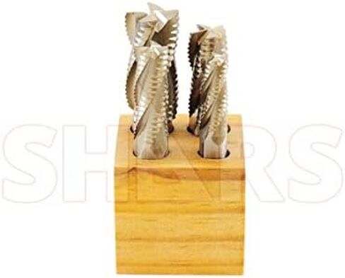 Shars 4 Flute M2AL Coarse Tooth Roughing End Mill Set 4 pcs 1/2" to 1" 404-9041 P) in Saudi Arabia