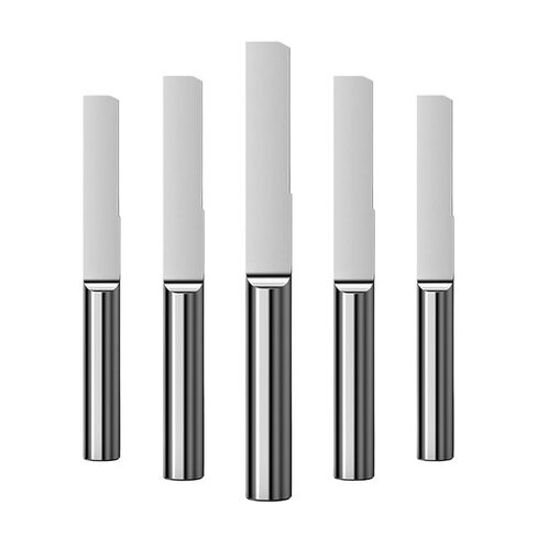Vsharp Carbide 1 Flute Engraving Bit CNC Tool 3.175 4 6mm Flat Bottom End Mill Acrylic MDF Wood Carving Column Milling Cutter(4x4x15) in Saudi Arabia