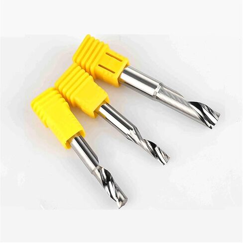 Vsharp 4mm Shank 1 Cutter Flute Milling Cutter لتلميع ألومنيوم Tungsten Steel Cnc Cutter End Mill Mill for Aluminium (4x25x45) in Kuwait