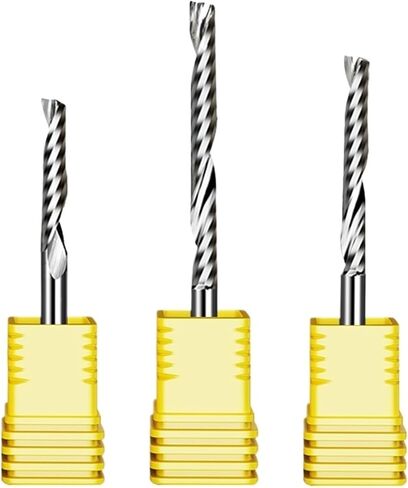 Vsharp 3A Single Flute Spiral End Mill Tungsten Carbide Milling Cutter CNC Bits 4mm 6mm Shank PVC Acrylic Wood Cutting Engraving(4x32x55) in Saudi Arabia