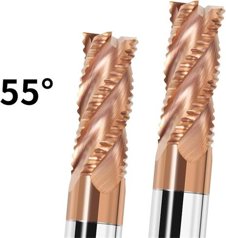 Vsharp Roughing End Mill 4-12mm 4 Flute CNC Router Bit Spiral Milling Bit TiCN Coating HRC 55 Solid Carbide Milling Cutter(12.0x45x100L) in Saudi Arabia