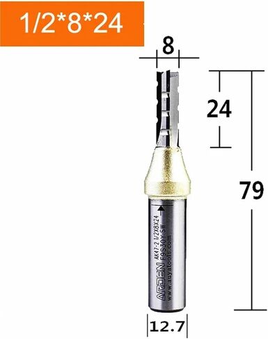 RU Arden 3 Flutes TCT Straight Router Bit 3F Cutting CNC Milling Cutter Carbide Cutter for Wood MDF Multilayer Particle Board(10.5mm) in Saudi Arabia