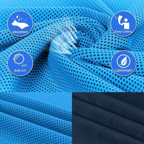 6 حزم منشفة تبريد (47 "x12") مناشف تبريد للعنق والوجه ، مناشف باردة من الألياف الدقيقة لليوغا ، الرياضة ، الجولف ، الصالة الرياضية ، التخييم ، الجري ، اللياقة ، التمرين ومزيد من الأنشطة in Saudi Arabia