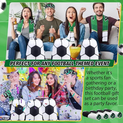 12 Pcs Sport Party Favors with 40 x 12 Inch Soccer Cooling Towels and 13 Inch Soccer Ball Drawstring Backpack Microfiber Ice Towels String Bag for Athletes Gym Camp Team Gifts in Saudi Arabia