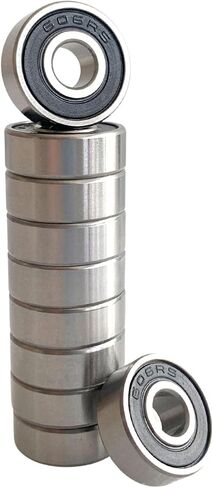 Sonorphine［10 Pack］606-2RS Ball Bearings–Bearing Steel and Double Rubber Sealed Miniature Deep Groove Ball Bearings for Drone Motors, Medical Devices, Printers(6x17x6mm) in Saudi Arabia