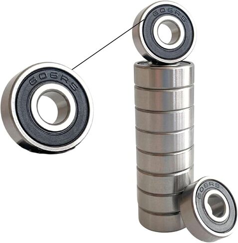 Sonorphine［10 Pack］606-2RS Ball Bearings–Bearing Steel and Double Rubber Sealed Miniature Deep Groove Ball Bearings for Drone Motors, Medical Devices, Printers(6x17x6mm) in Saudi Arabia