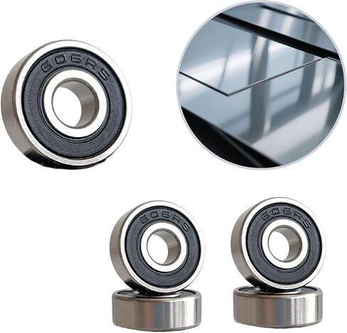 Sonorphine［10 Pack］606-2RS Ball Bearings–Bearing Steel and Double Rubber Sealed Miniature Deep Groove Ball Bearings for Drone Motors, Medical Devices, Printers(6x17x6mm) in Saudi Arabia
