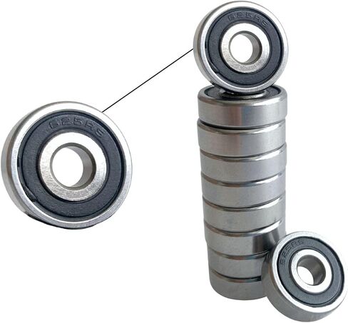 Sonorphine［10 Pack］606-2RS Ball Bearings–Bearing Steel and Double Rubber Sealed Miniature Deep Groove Ball Bearings for Drone Motors, Medical Devices, Printers(6x17x6mm) in Saudi Arabia