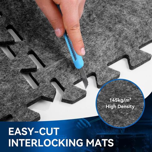 20 Pcs Sound Absorbing Interlocking Floor Mats Pads, 11" x 11" x 0.4"sound absorbing rug, Non-Slip Anti Vibration Sound Proof Puzzle Felt Padding, High Density Piano Carpet Drum Rug for Music Studio in Saudi Arabia