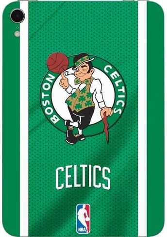 Skinit Decal Tablet Skin Compatible with iPad Mini 7 (2025) - Officially Licensed NBA Boston Celtics Black Secondary Logo Design in Saudi Arabia
