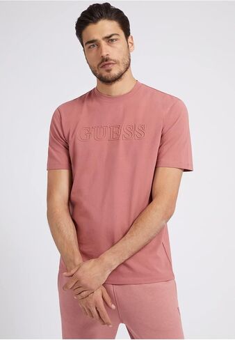 GUESS Men's Eco Alphy Tee, Wilted Rose, XXL in Saudi Arabia