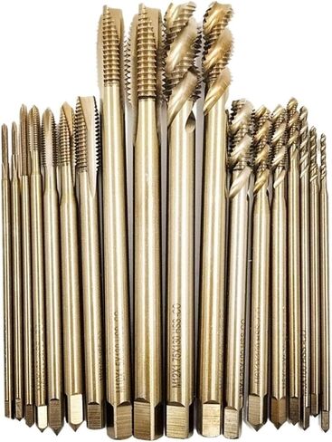 Long Cobalt Screw Thread Tap Drill Bit M35 Pointed Spiral Flute M2-M12 5Pcs(Spiral Tap,5PCS_M3X100L) in Saudi Arabia