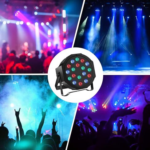 U'King 36W Wireless Uplights, 18 RGB Stage Lights, Rechargeable Par Lights with DMX512 & Sound-Activated Mode, LED Par Can for Party Event Wedding Show, 4 Pack in Kuwait