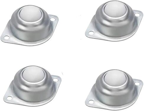 4pcs دوران كرة الدوران العالمي عجلات العجلة 1/2 بوصة نقل بكرة أسطوانة مثبتة على النقل (4pcs نايلون) in Kuwait