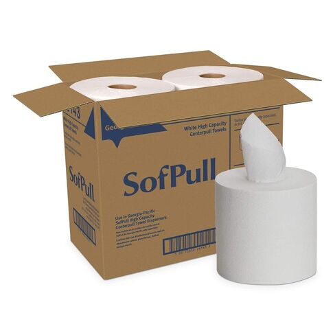 SofPull Centerpull High Capacity Paper Towels by GP PRO (Georgia-Pacific), White, 28143, 567 Sheets Roll in Saudi Arabia