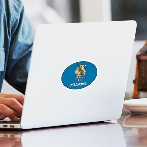 Cafepress Oklahoma state flag sticker sticker oval car sticker sticker in Kuwait