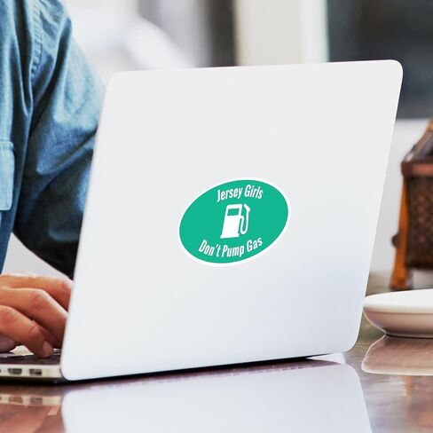 لا تضخ فتيات Cafepress Jersey الغاز (Aqua) الملصق in Saudi Arabia