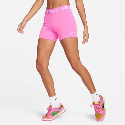 شورت Nike Pro 365Women's 5 "(الوردي/الأبيض المرعب ، CZ9831-675) in Saudi Arabia