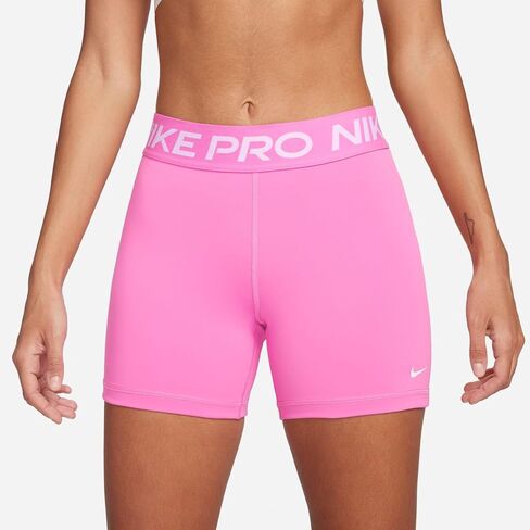 شورت Nike Pro 365Women's 5 "(الوردي/الأبيض المرعب ، CZ9831-675) in Saudi Arabia