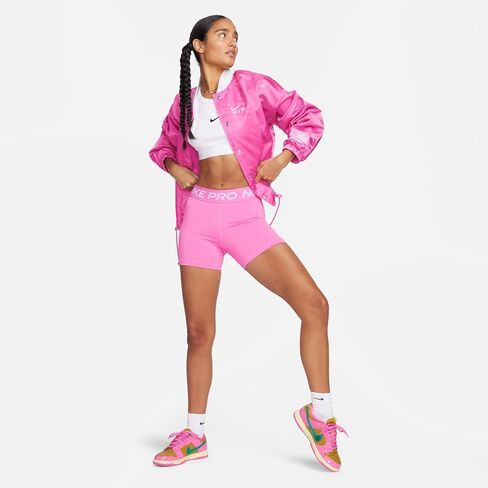 شورت Nike Pro 365Women's 5 "(الوردي/الأبيض المرعب ، CZ9831-675) in Saudi Arabia