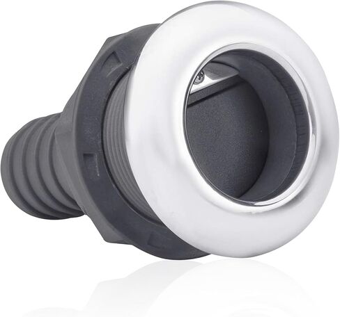 المياه البيضاء - البحرية 316 من النايلون الفولاذ المقاوم للصدأ من خلال بدن Scupper | 1-1/2 "خرطوم ، 2-1/4" قطع | للقارب ، اليخت ، السباكة - 6656N -SCP in Kuwait