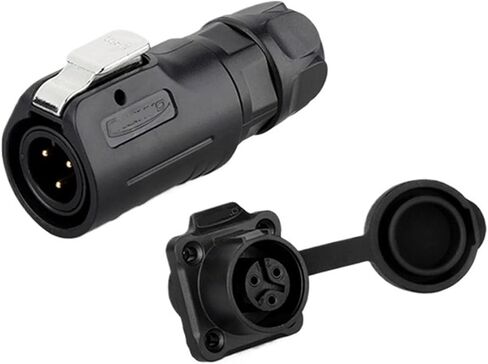 LP12 miniature aviation and socket 3 core 5 holes IP68 industrial connector 5A(Flange female seat) in Saudi Arabia