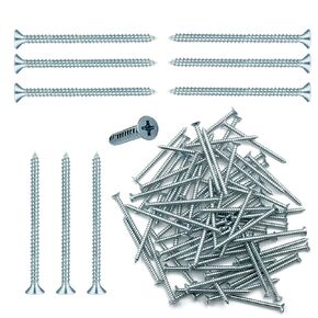 198pcs #6 x 1-1/4" Wood Screws Flat Head Phillips Zinc Coated Screws，Drywall Screws，High Hardness Carbon Steel Screws Used for Drywall，Sheetrock，Woodworking in Saudi Arabia