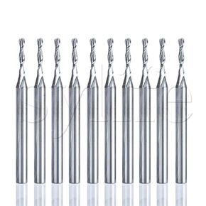 5PCS 3.175 Shank Ball Nose End Mill 2 Flute CNC Router Bit Nano Carbide Milling Cutter(3.175x3.175x15) in Kuwait