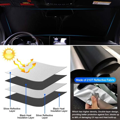 KUST مخصصة ملائمة الزجاج الأمامي الظل أشعة الشمس لعام 2024 2025 2026 HYUNDAI KONA SUNSHADE WINDAY SUN SUN PONGEROS in Saudi Arabia