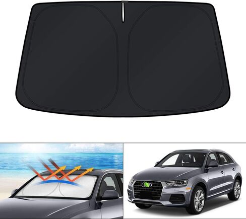 KUST Custom Fit Windshield Sun Shade for 2024 2025 2026 Hyundai Kona Sunshade Window Sun Visor Protector Foldable Blocks UV Rays Keep Car Cooler in Kuwait