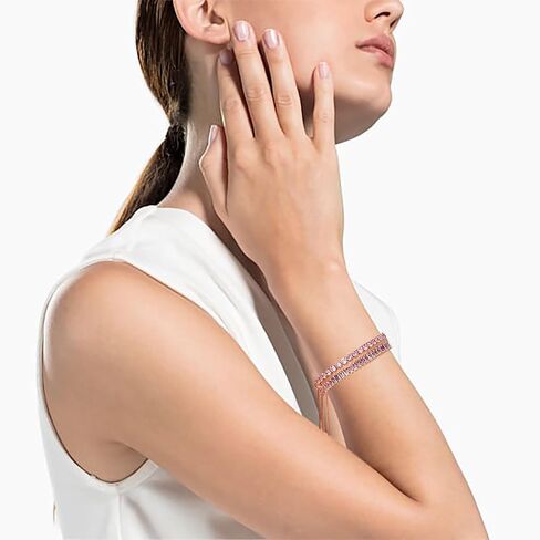 3pcs أساور زرقاء للنساء ، سوار تنس مع أنماط قابلة للتعديل ومشابك ، هدية مجوهرات مملوكة للفضاء بلاتينيوم لصديقتها ، أمي ، يرتدي اليومية والرسمية in Kuwait