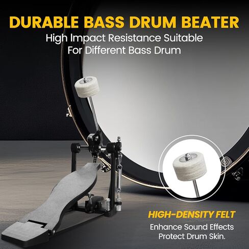 Bass Drum Pedal Kick Drum Pedal Single Bass Pedal Single Chain Drive Step On Hammer Foot Percussion Hardware with Adjustable Beater Head for Electronic Drum Set Instrument in Saudi Arabia