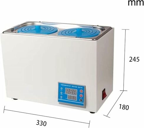 Digital Thermostatic Laboratory Water Bath - Scientific Heating Bath with Electric Heater, Stainless Steel Coating with Digital Screen and Protective Cover in Saudi Arabia