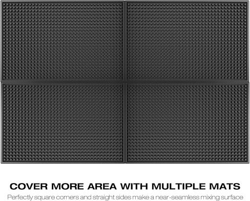 4 PCS 18x12 inch PVC Bar Service Mat | Bartender Mat for Mixologists, Whiskey and Cocktail mat (Black) in Saudi Arabia