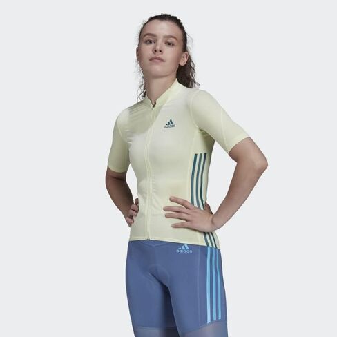 adidas The Short Sleeve Cycling Jersey Women's, Green, Size S in Saudi Arabia