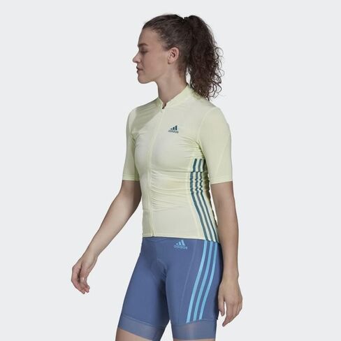 adidas The Short Sleeve Cycling Jersey Women's, Green, Size S in Saudi Arabia