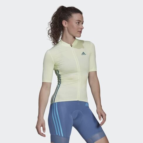 adidas The Short Sleeve Cycling Jersey Women's, Green, Size S in Saudi Arabia