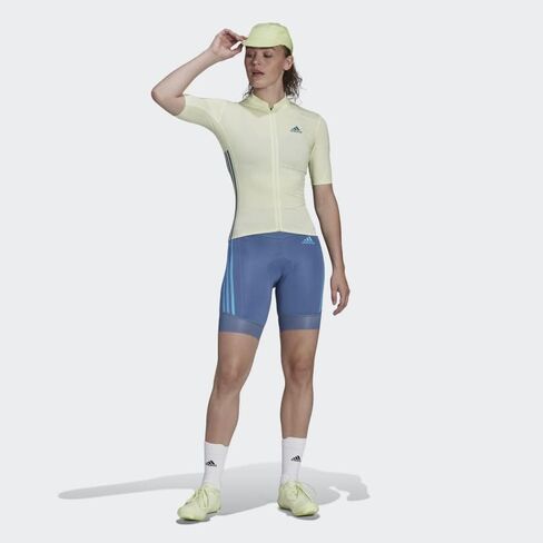 adidas The Short Sleeve Cycling Jersey Women's, Green, Size S in Saudi Arabia