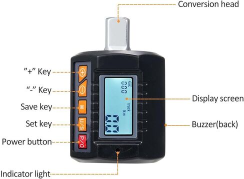 YWBL-WH Digital Torsion Meter, Bidirectional Accuracy, LCD Display, CrV Steel Material, with Backlit Screen, for Car, Bike, Motorcycle Test in Saudi Arabia